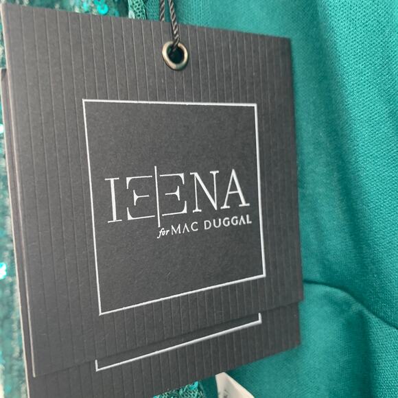 MAC DUGGAL Dress Size 4 Evening Gown Sequin Emerald Green Mini NEW Open Back - Picture 3 of 8